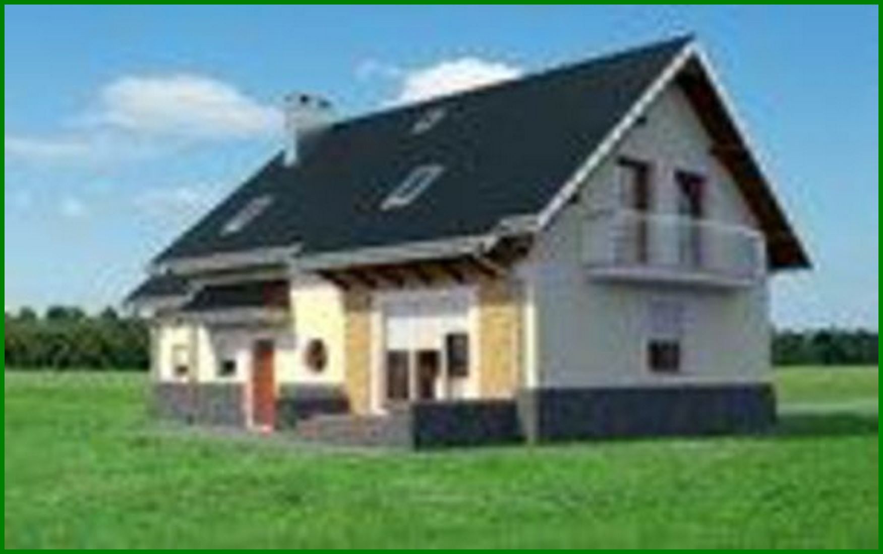 Visualization gallery - The project of a mansard with an attic for a narrow plot with dimensions 9 to 15