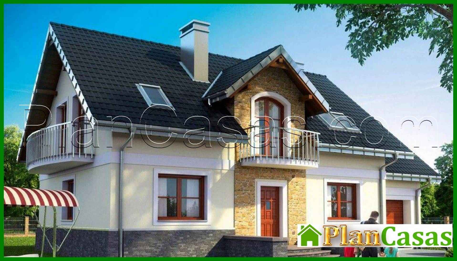 The project of a mansard with an attic for a narrow plot with dimensions 9 to 15