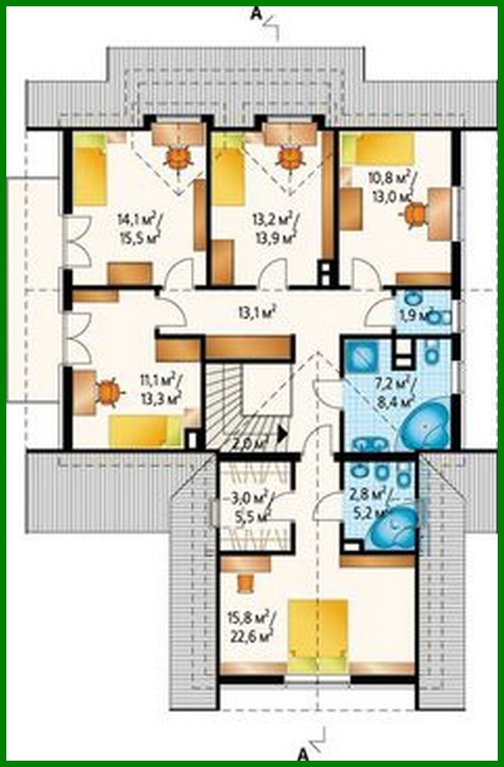 Galería de visualizaciones - Edificio de apartamentos de dos plantas con lujosos apartamentos principales