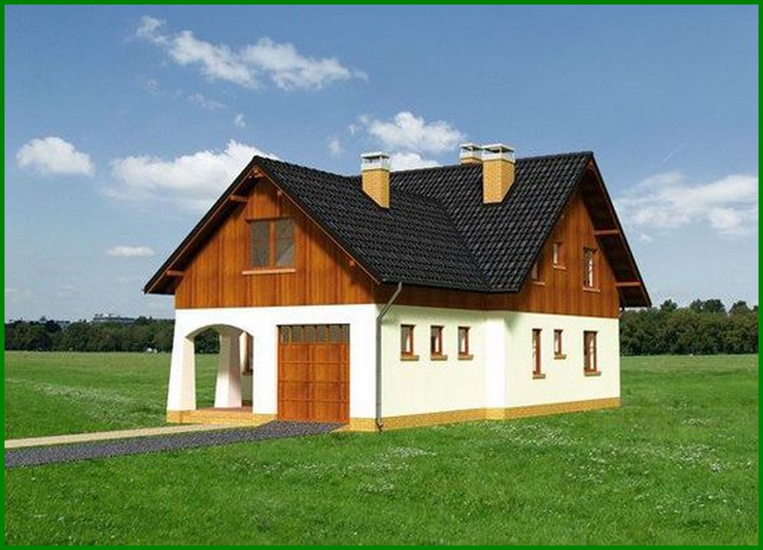 Galería de visualizaciones - Edificio de apartamentos de dos plantas con lujosos apartamentos principales