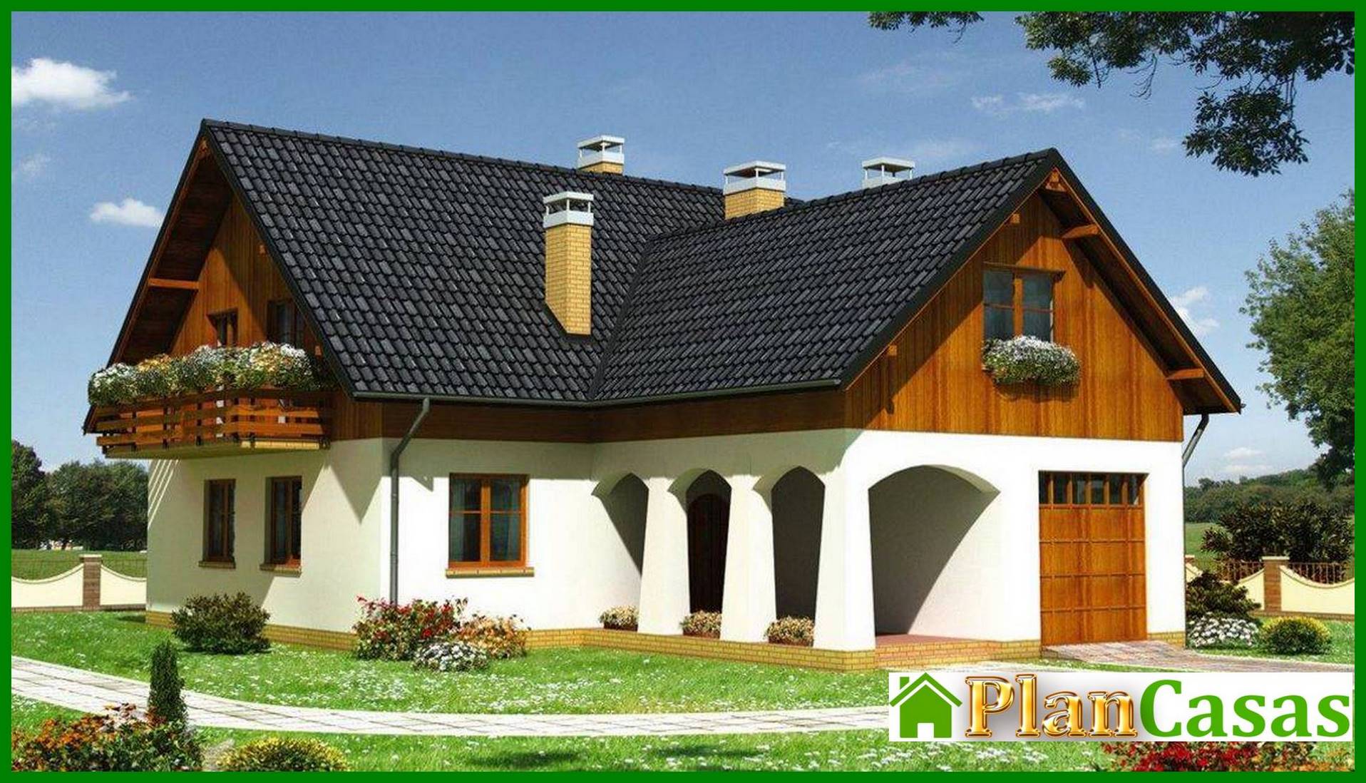 Edificio de apartamentos de dos plantas con lujosos apartamentos principales