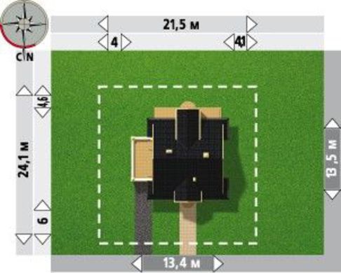 Visualization gallery - Comfortable mansion with a spacious terrace on the second floor