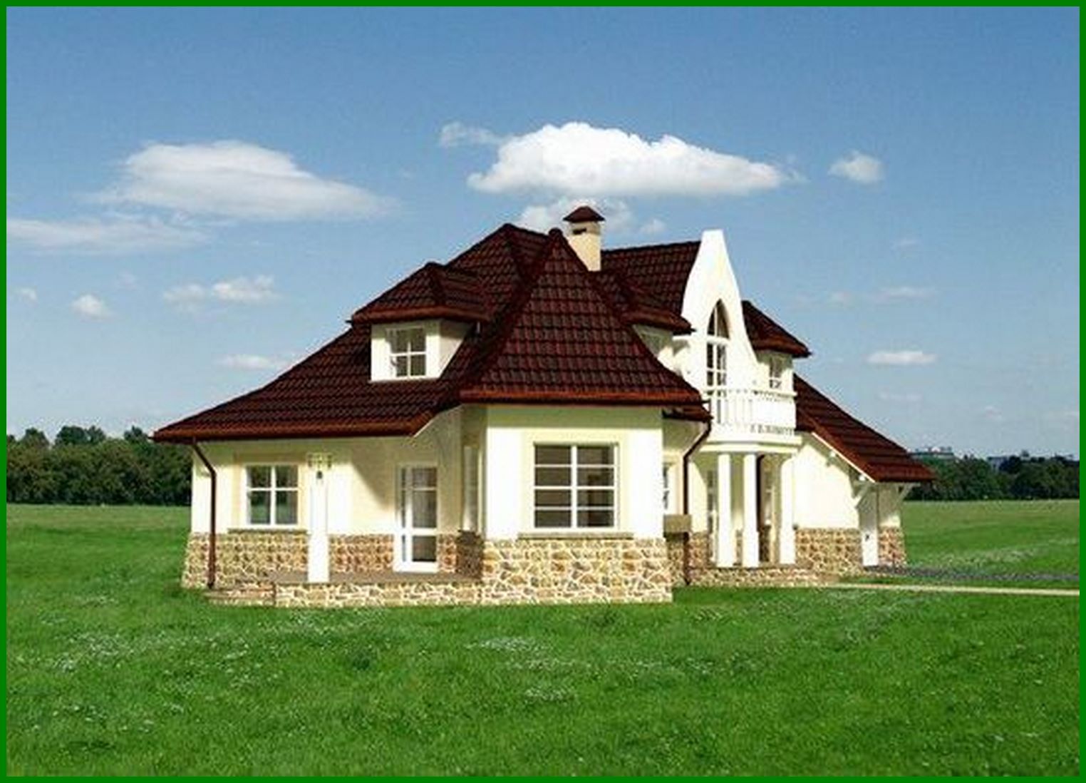 Galería de visualizaciones - Casa bonita e inusual con una amplia zona de invitados