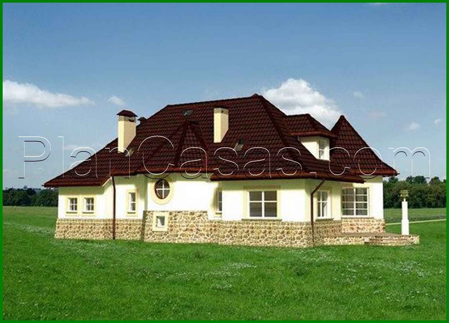 Galería de visualizaciones - Casa bonita e inusual con una amplia zona de invitados