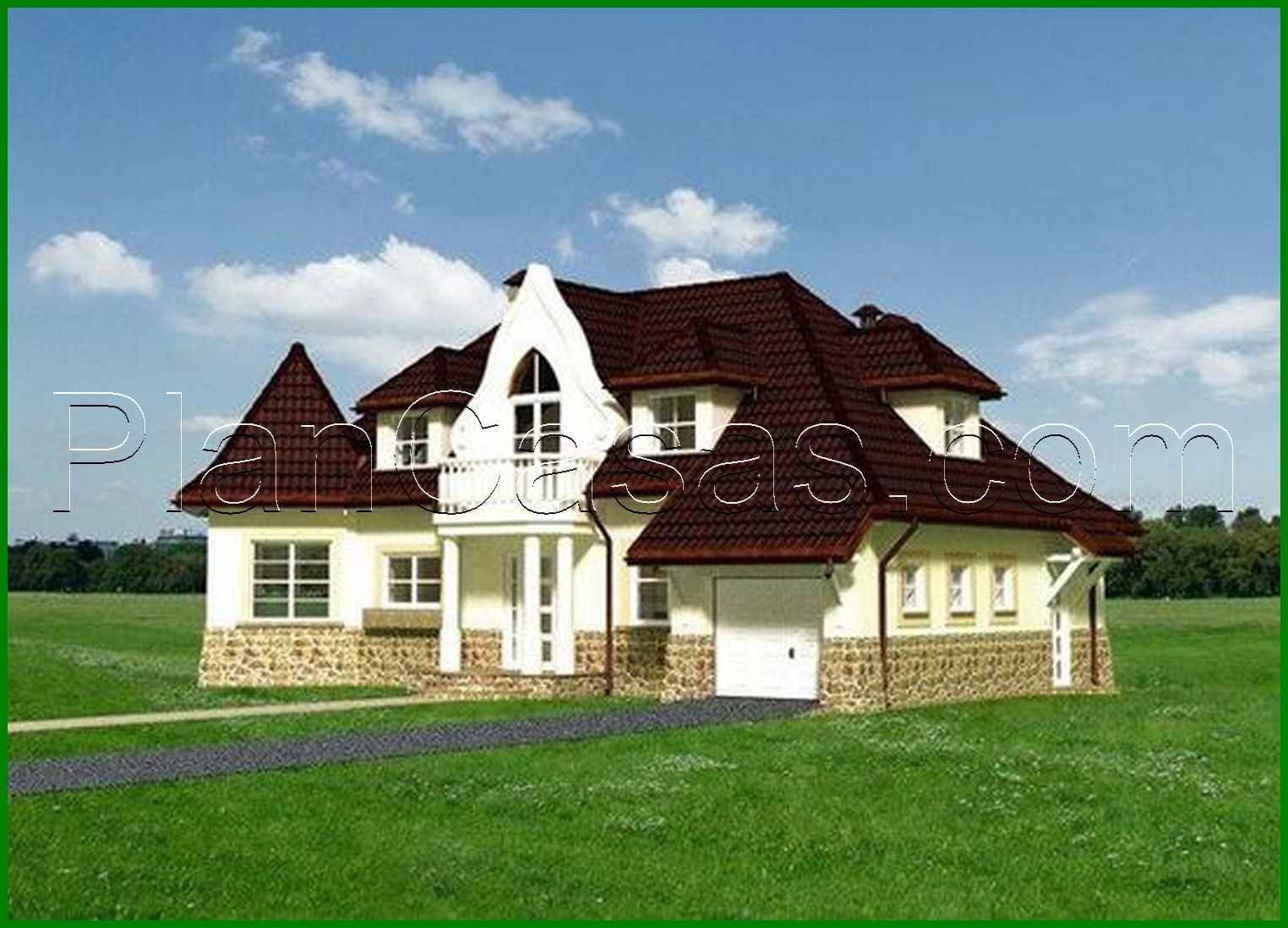 Galería de visualizaciones - Casa bonita e inusual con una amplia zona de invitados