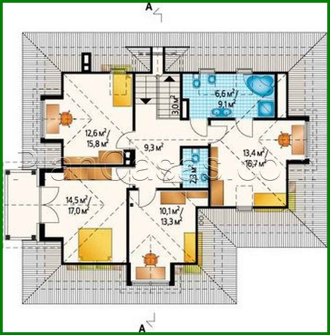 Visualization gallery - The project of a comfortable mansion with an interesting layout