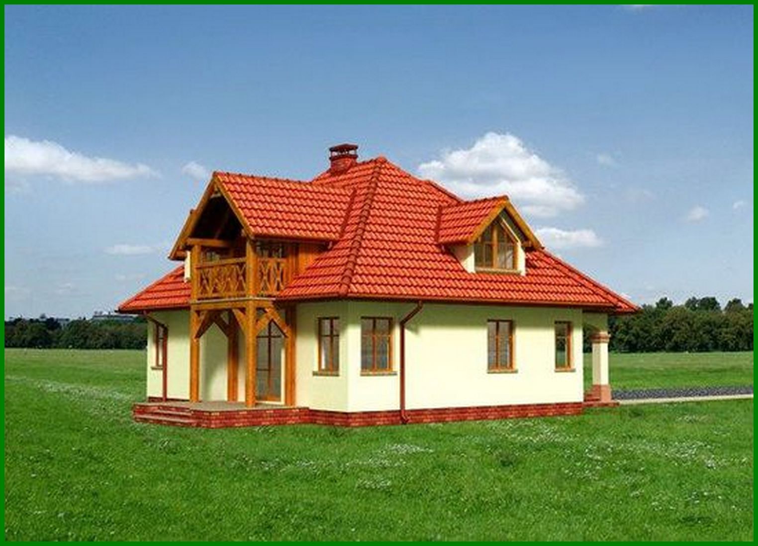 Visualization gallery - The project of a comfortable mansion with an interesting layout