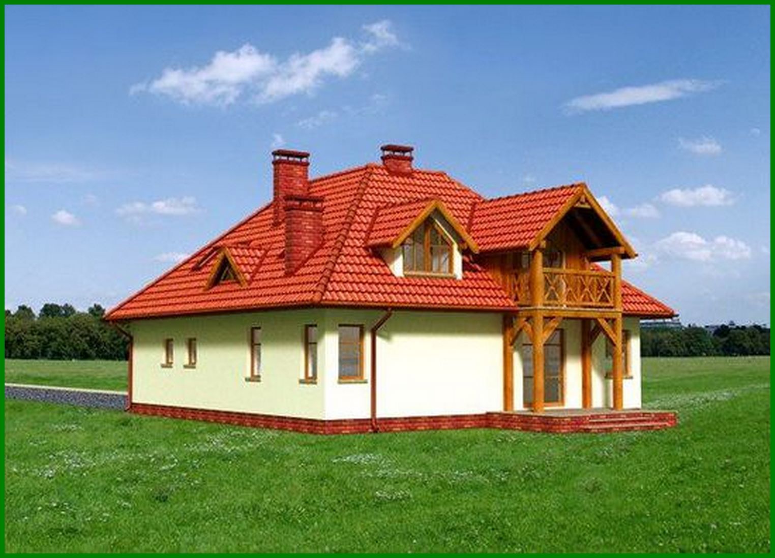 Visualization gallery - The project of a comfortable mansion with an interesting layout