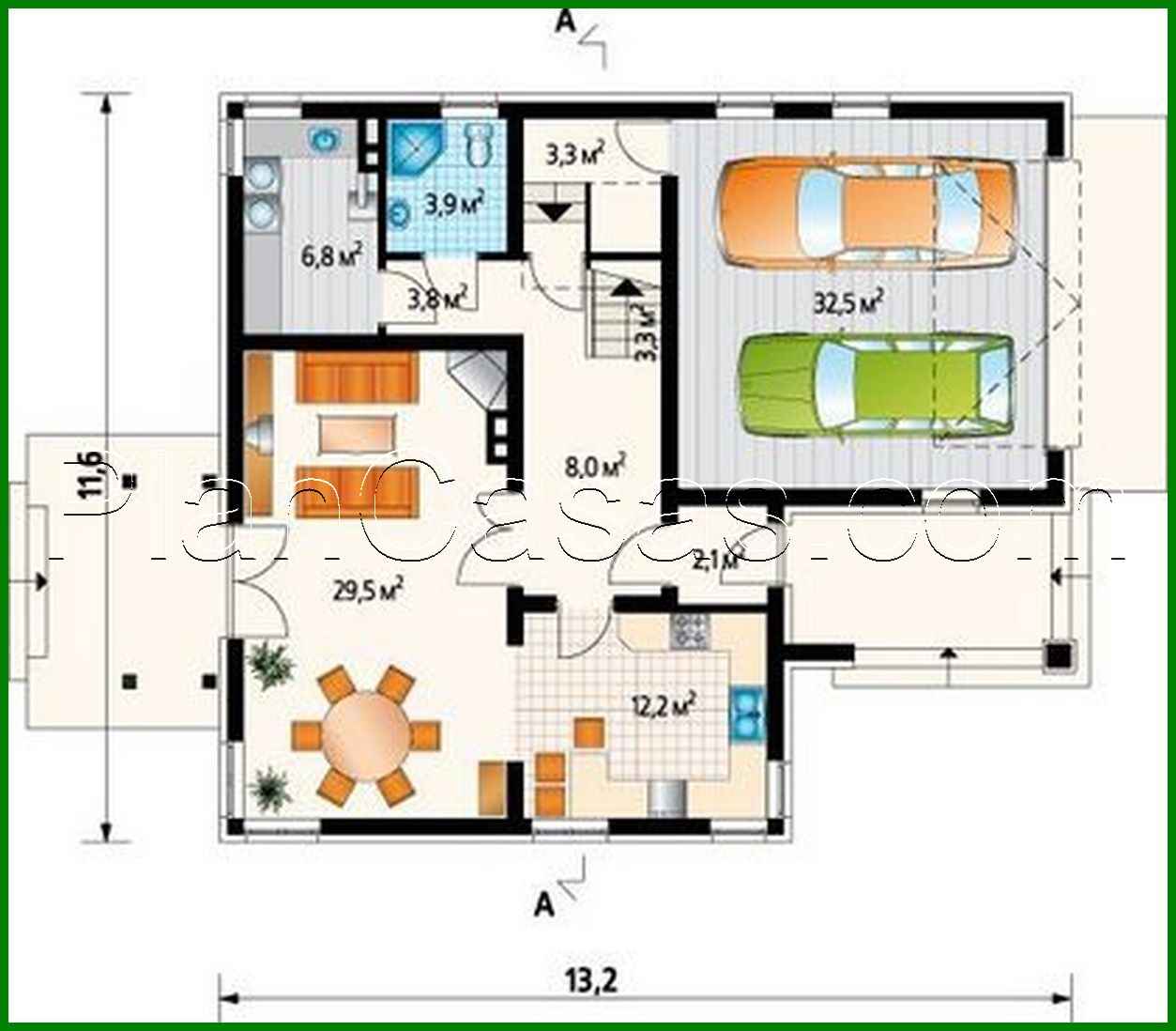 Visualization gallery - The project of a comfortable mansion with an interesting layout