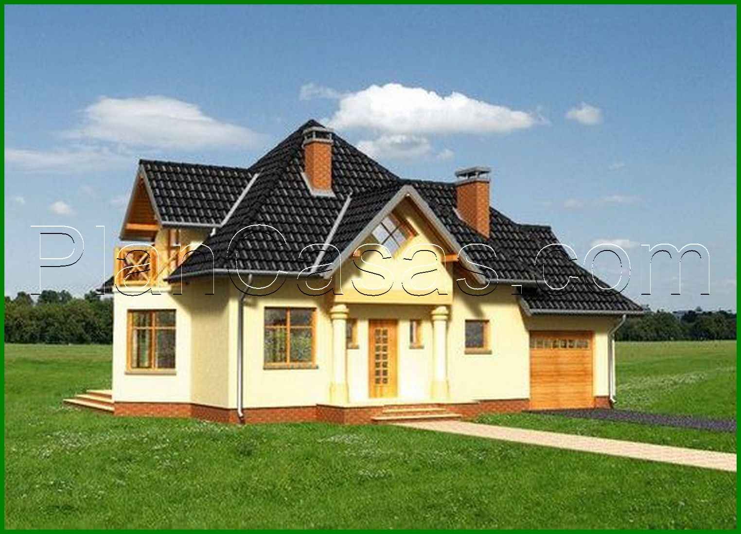 Galería de visualizaciones - Increible cabaña con un techo de forma compleja