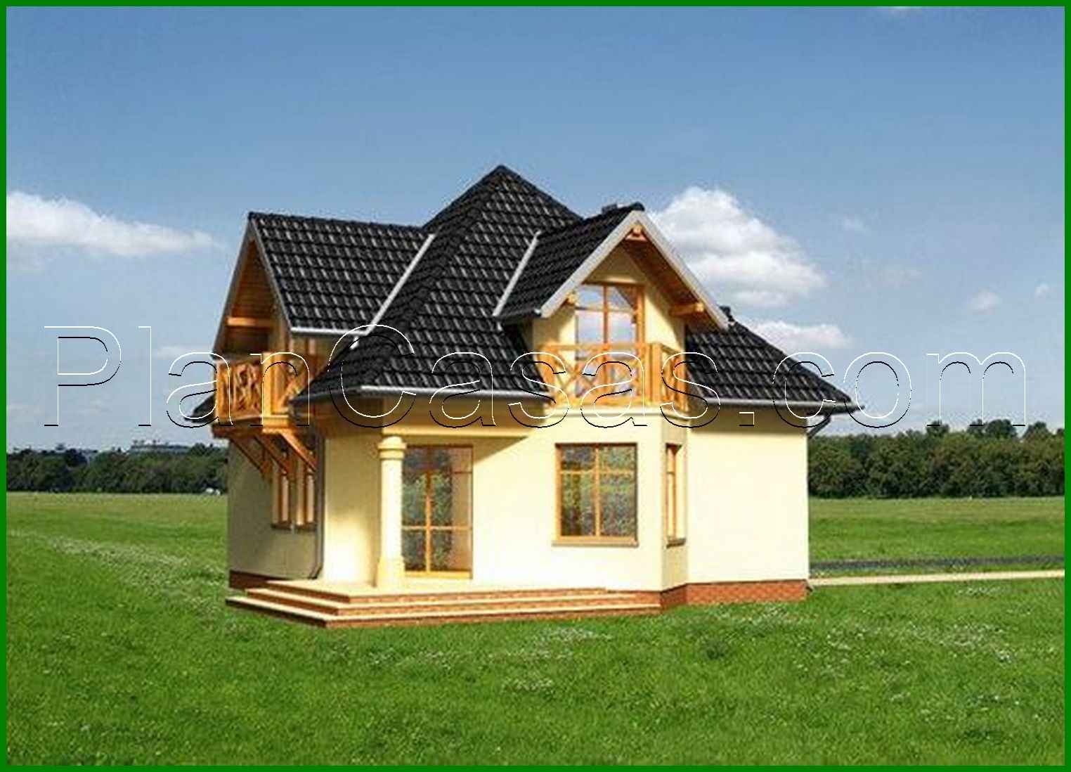 Galería de visualizaciones - Increible cabaña con un techo de forma compleja