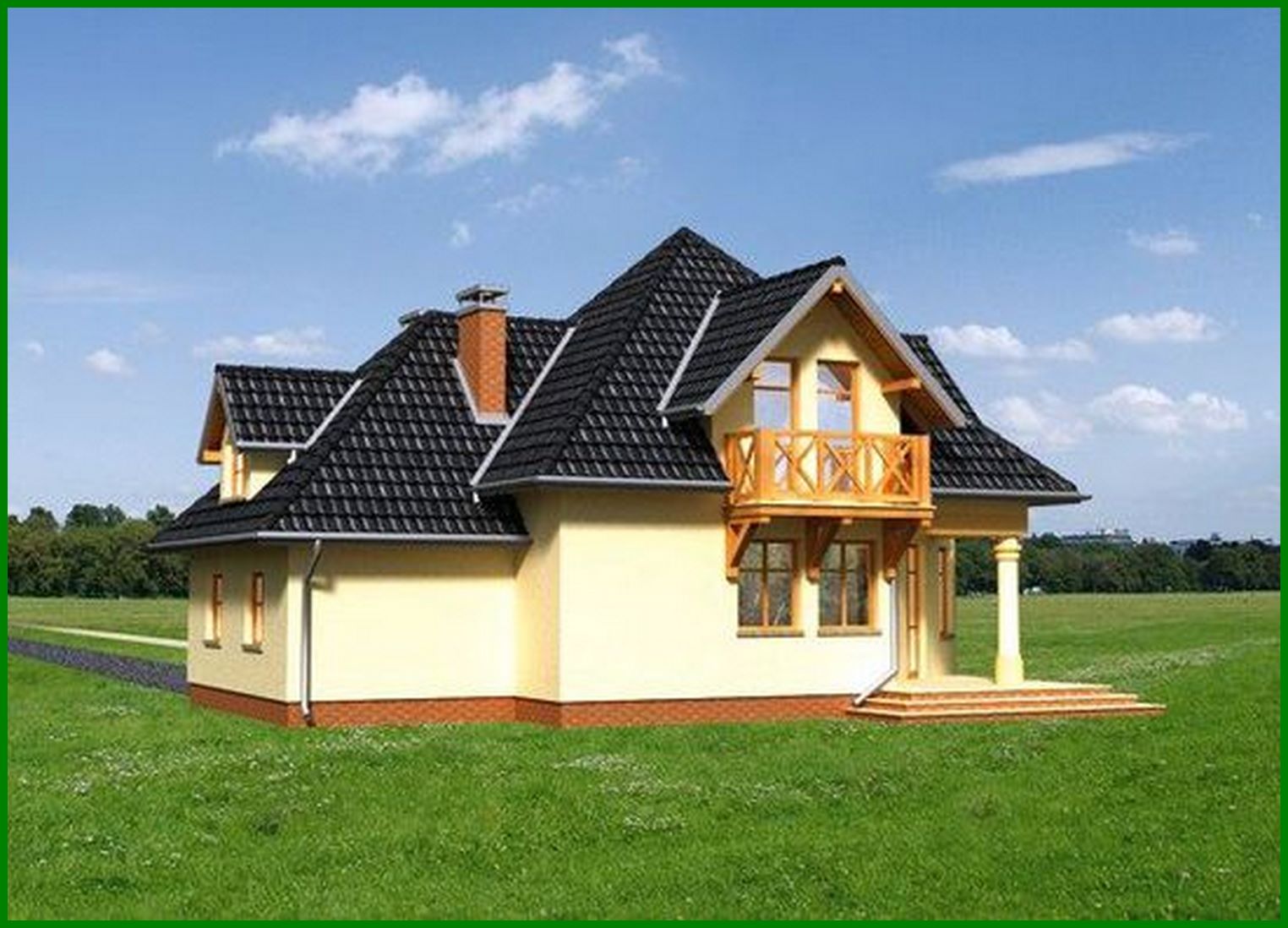 Galería de visualizaciones - Increible cabaña con un techo de forma compleja