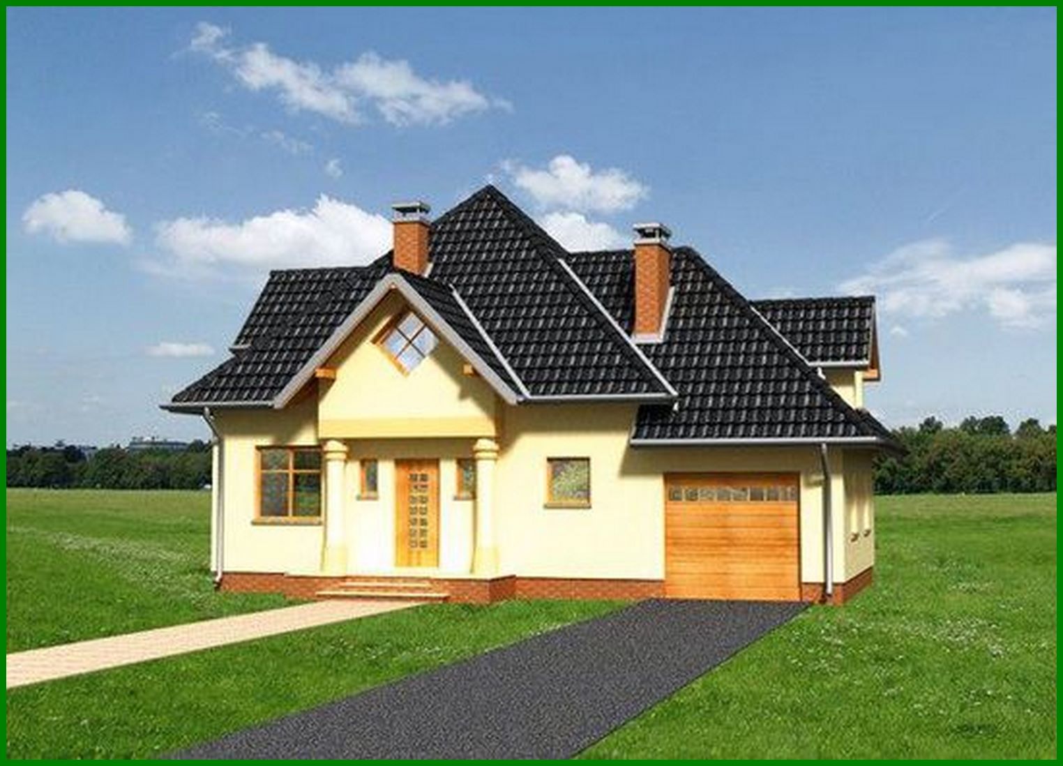 Galería de visualizaciones - Increible cabaña con un techo de forma compleja