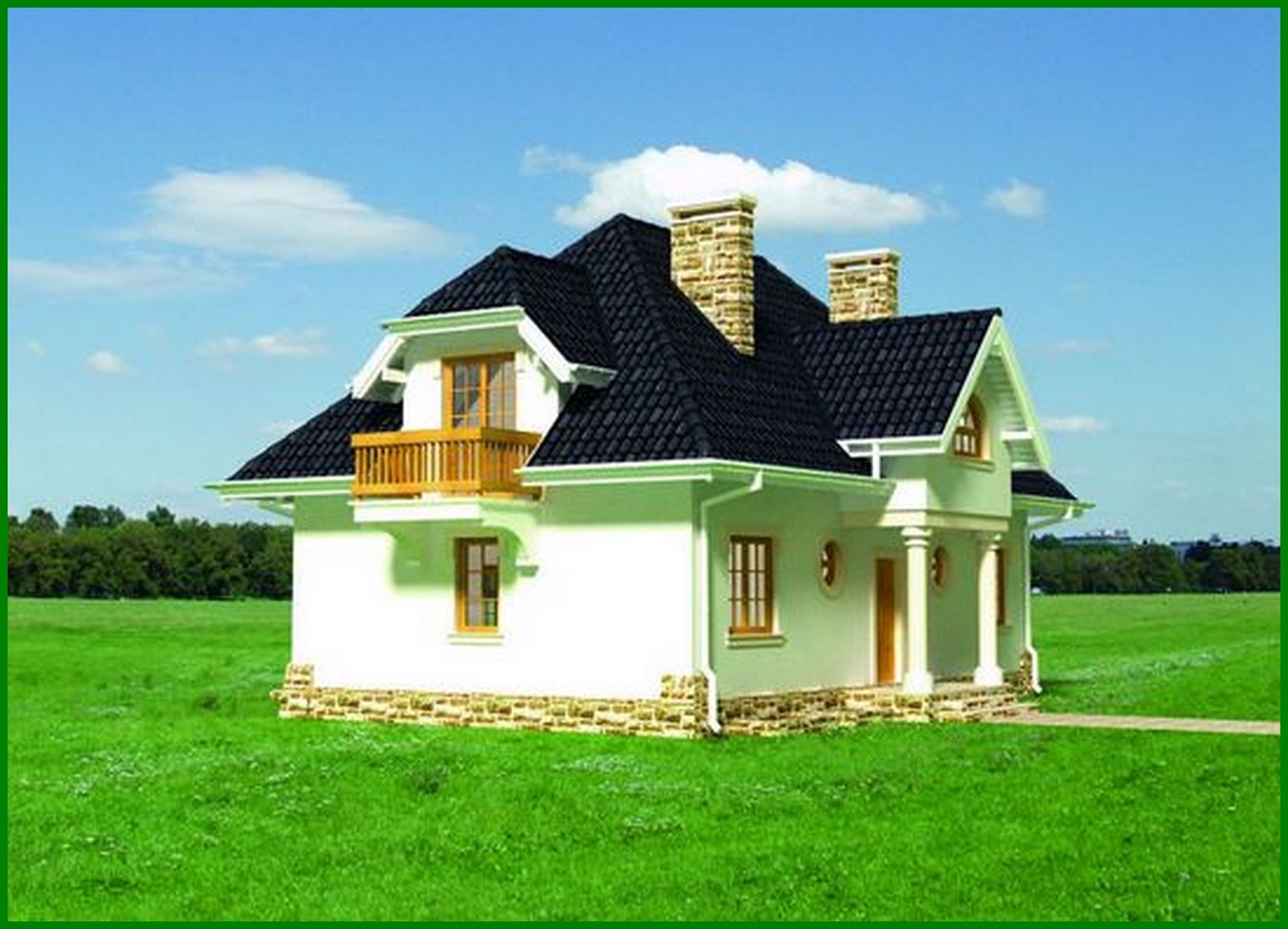 Visualization gallery - Attractive apartment with three balconies with a basement