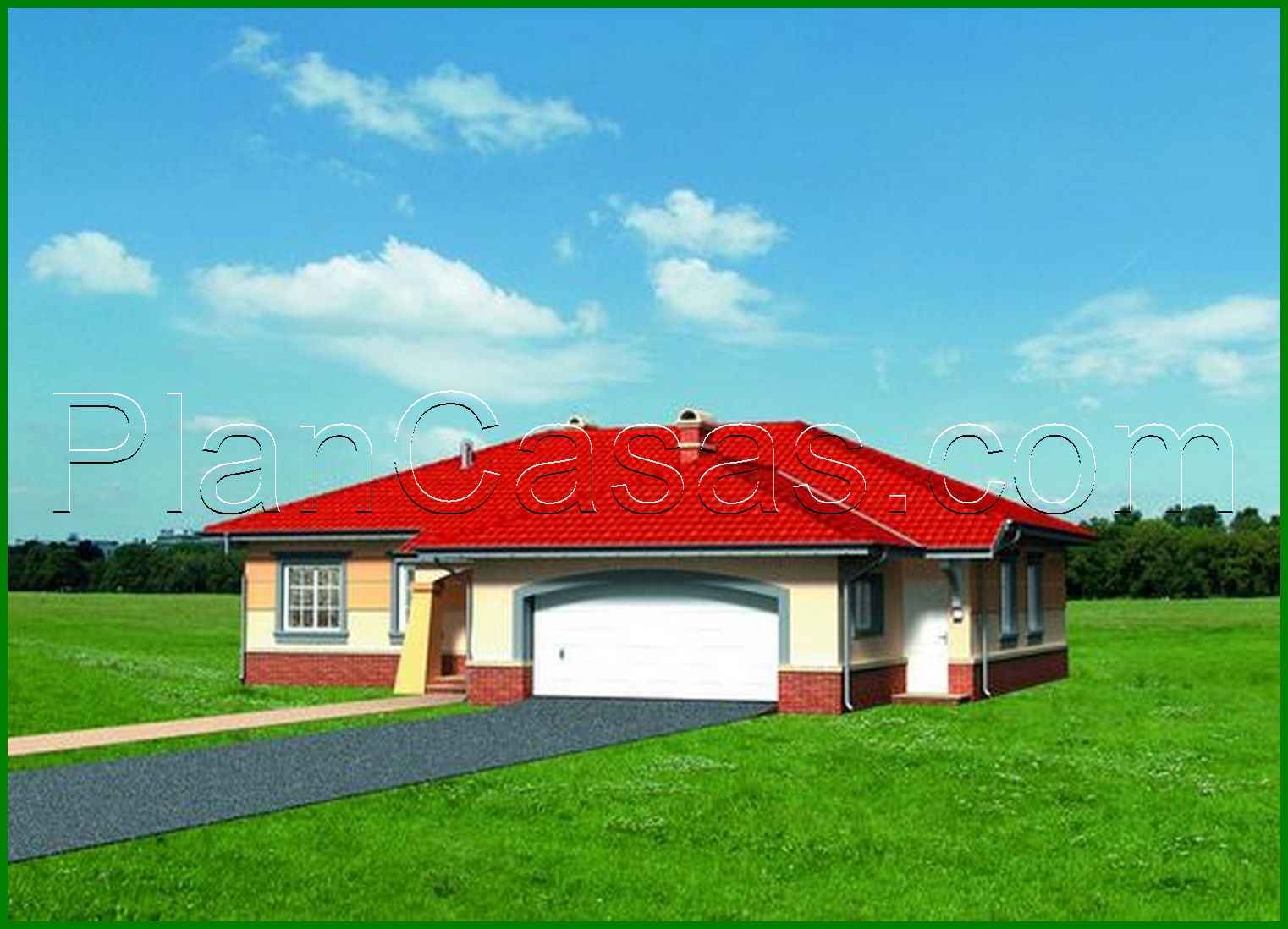 Visualization gallery - Spacious one-story house