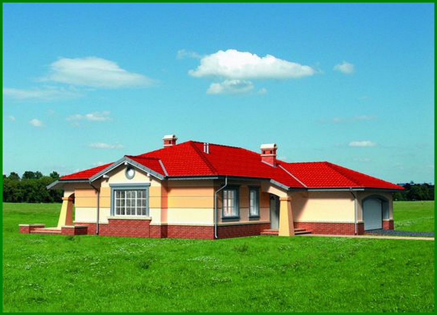 Visualization gallery - Spacious one-story house