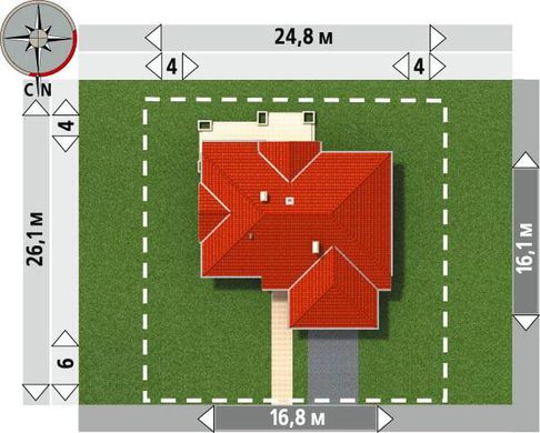 Visualization gallery - Spacious one-story house