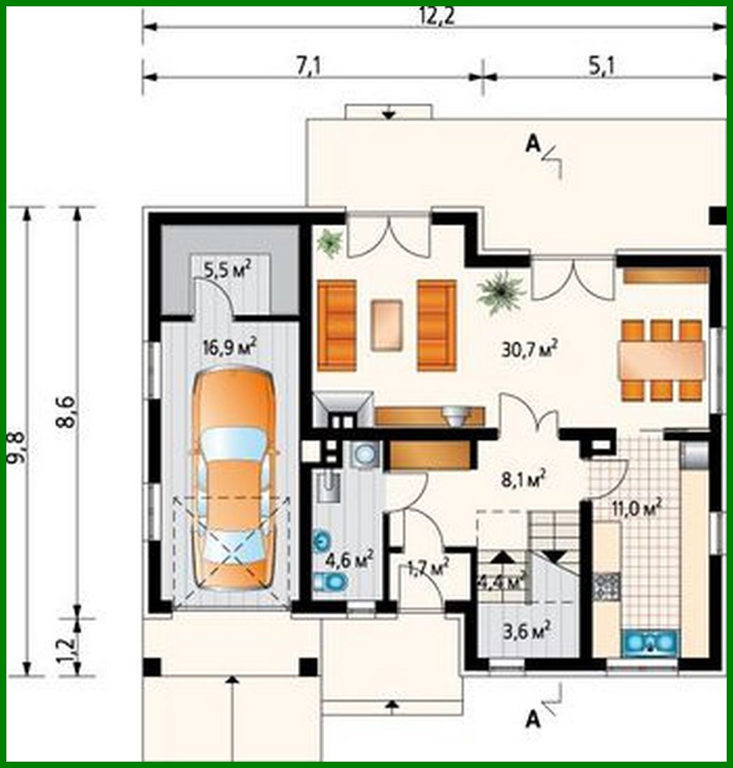 Visualization gallery - Two-story residential building with a separate kitchen