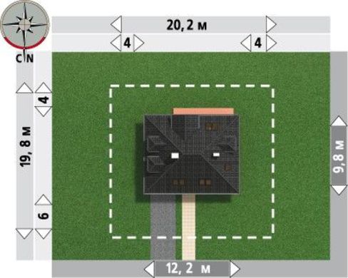 Visualization gallery - Two-story residential building with a separate kitchen
