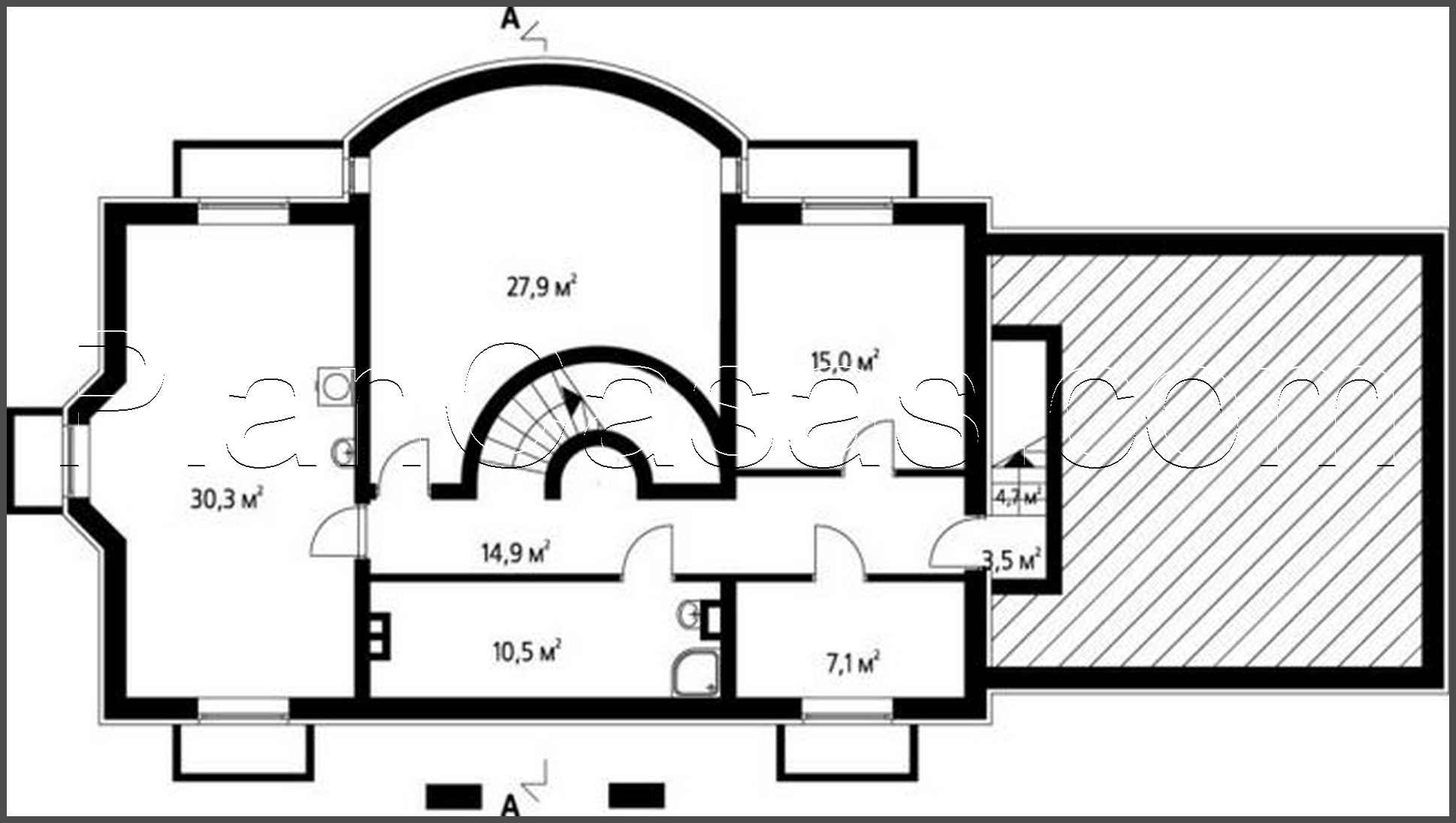 Galería de visualizaciones - Proyecto de una enorme cabaña de campo con garaje para dos coches