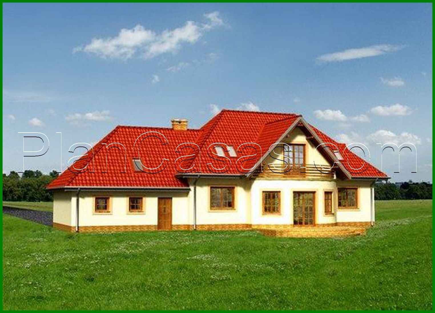 Galería de visualizaciones - Proyecto de una enorme cabaña de campo con garaje para dos coches