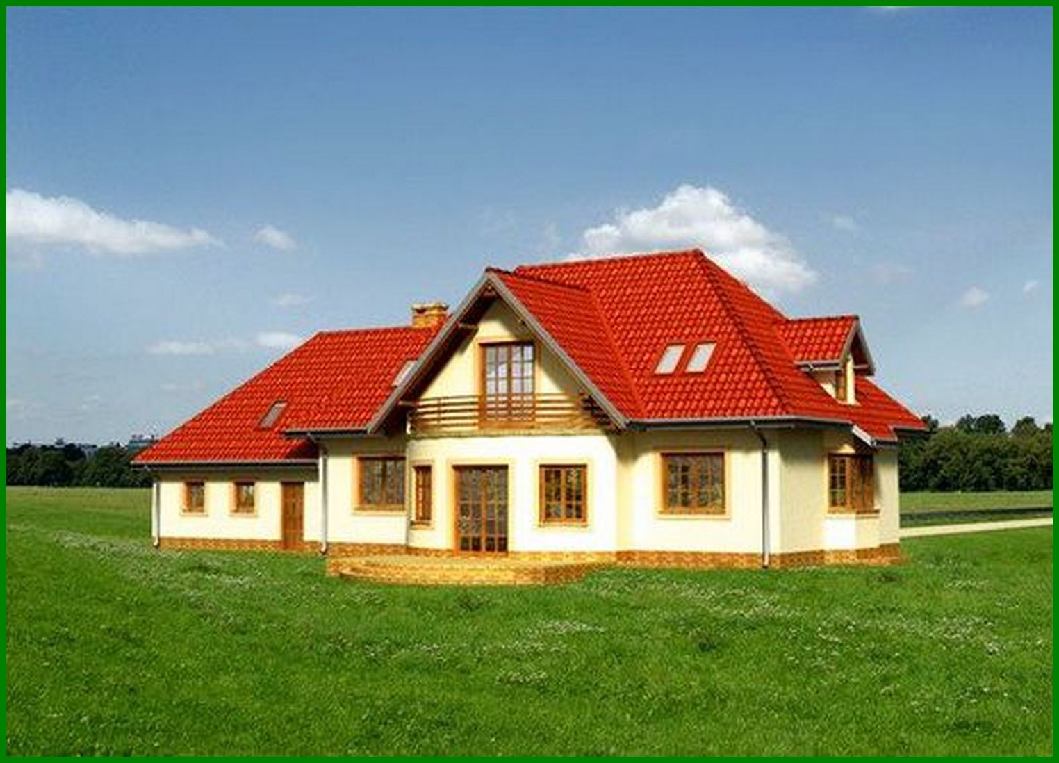 Galería de visualizaciones - Proyecto de una enorme cabaña de campo con garaje para dos coches