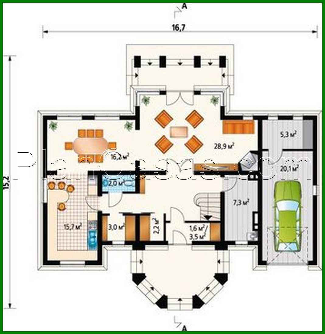Galería de visualizaciones - Bonito proyecto de casa con porche en forma de torre