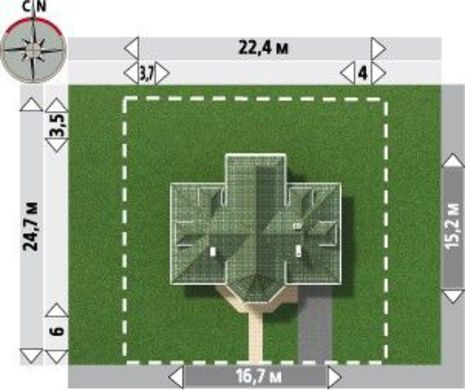 Galería de visualizaciones - Bonito proyecto de casa con porche en forma de torre
