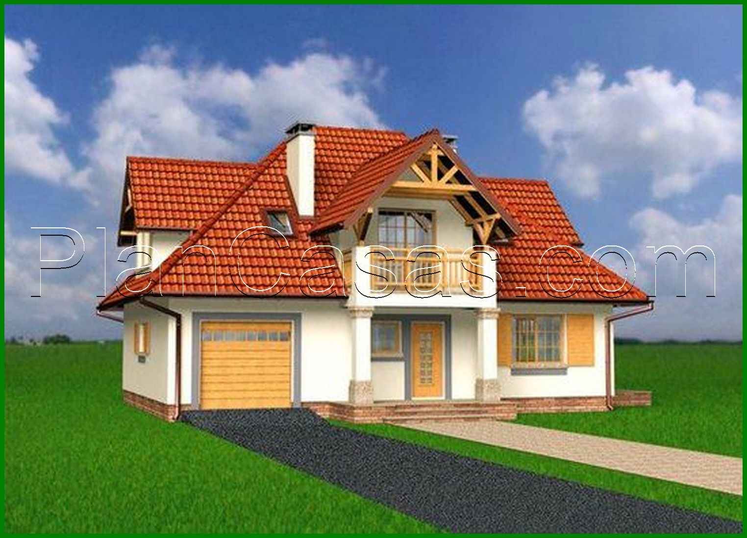 Galería de visualizaciones - Proyecto de una mansion individual con detalles de madera