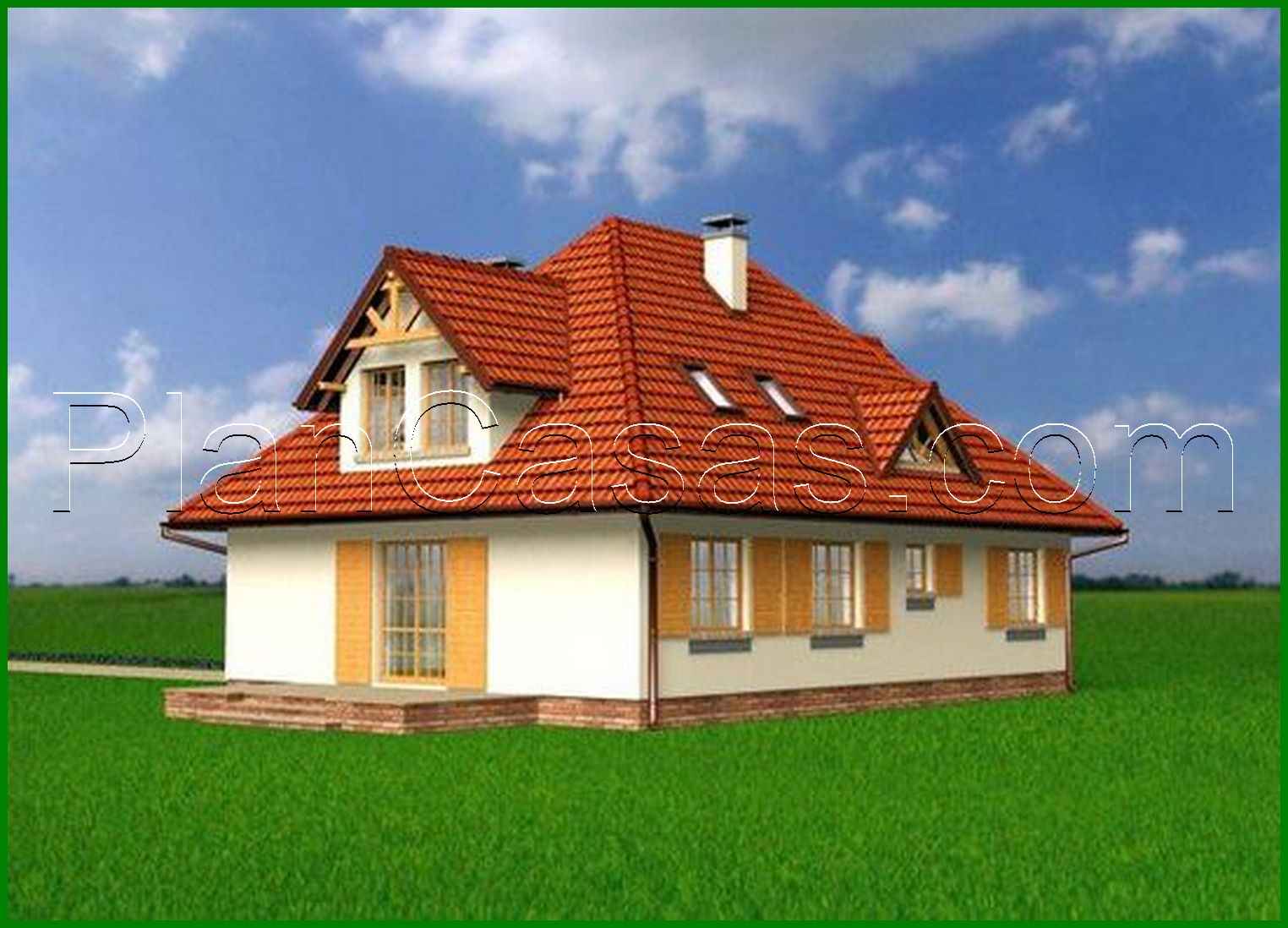 Galería de visualizaciones - Proyecto de una mansion individual con detalles de madera