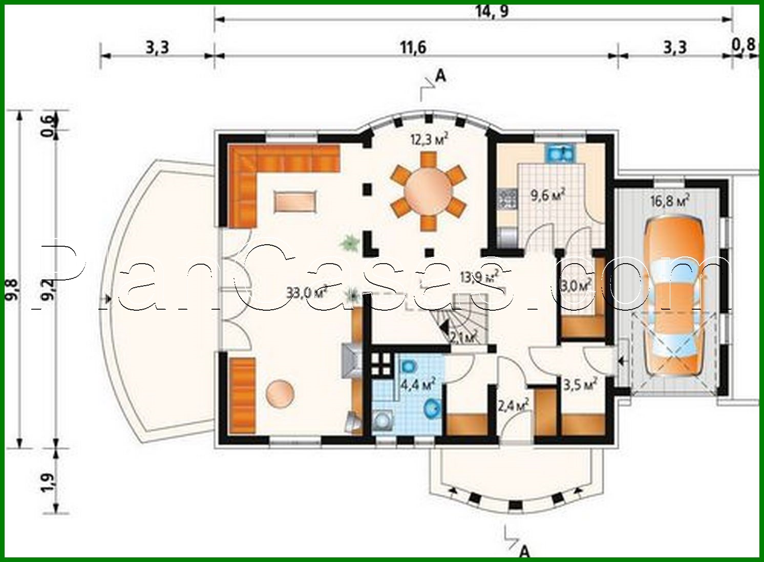 Visualization gallery - The project for the construction of a cozy attic house 170 m²