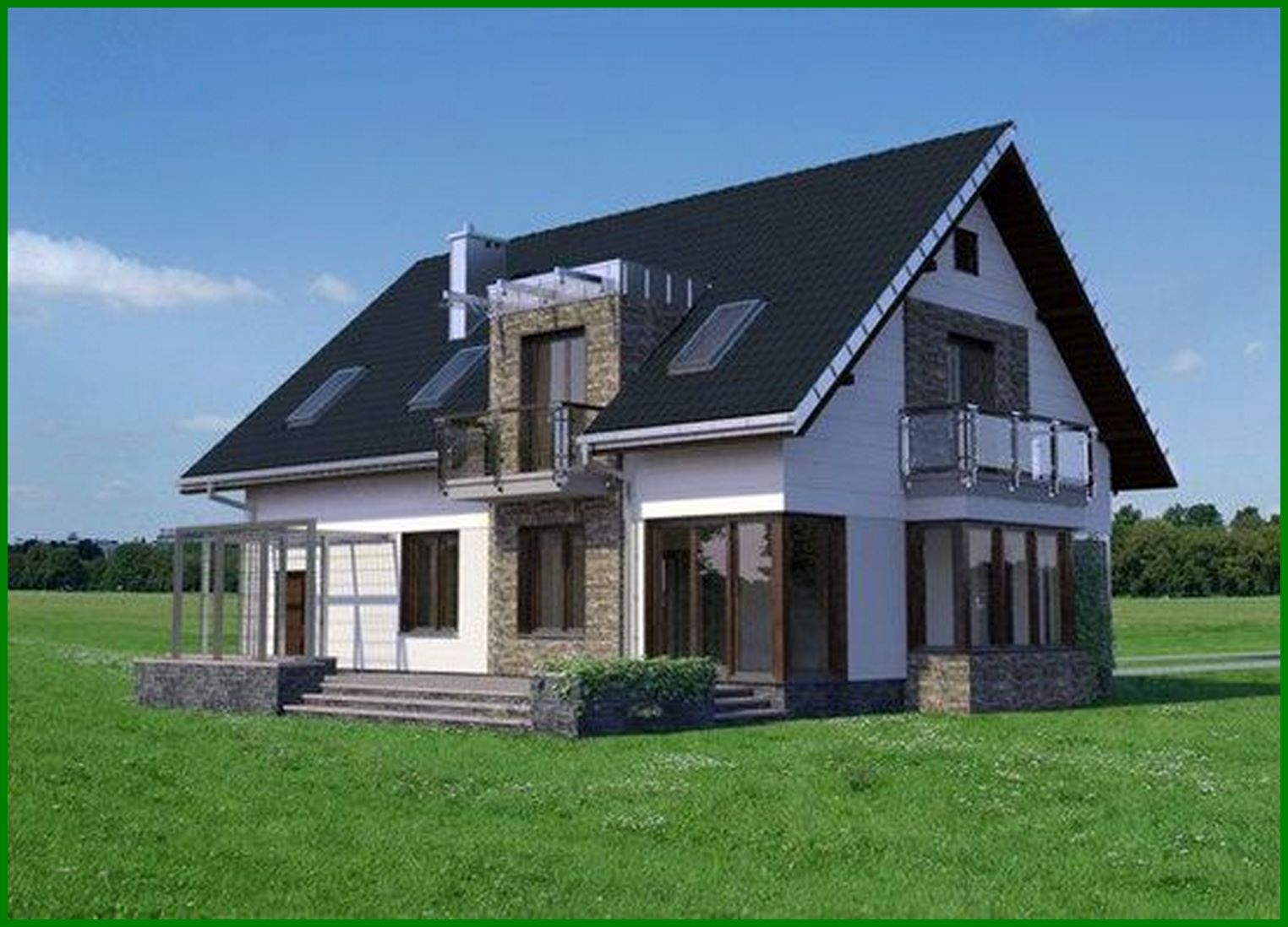 Galería de visualizaciones - Proyecto de una magnifica mansion para una familia feliz