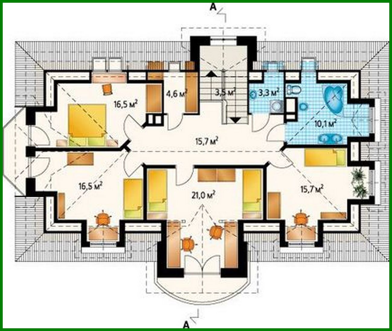 Galería de visualizaciones - Edificio elegante de dos plantas con seis habitaciones privadas