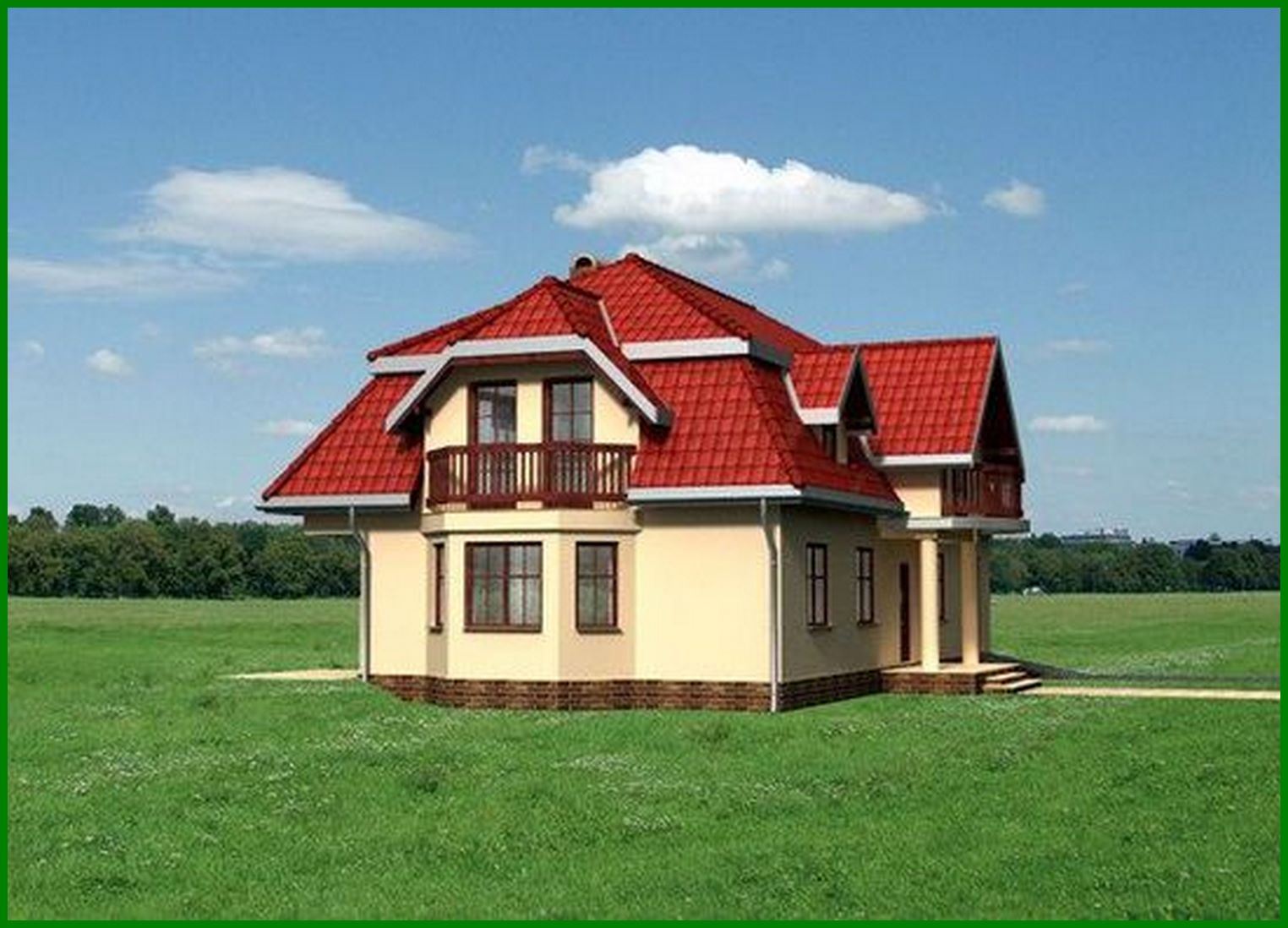 Galería de visualizaciones - Edificio elegante de dos plantas con seis habitaciones privadas