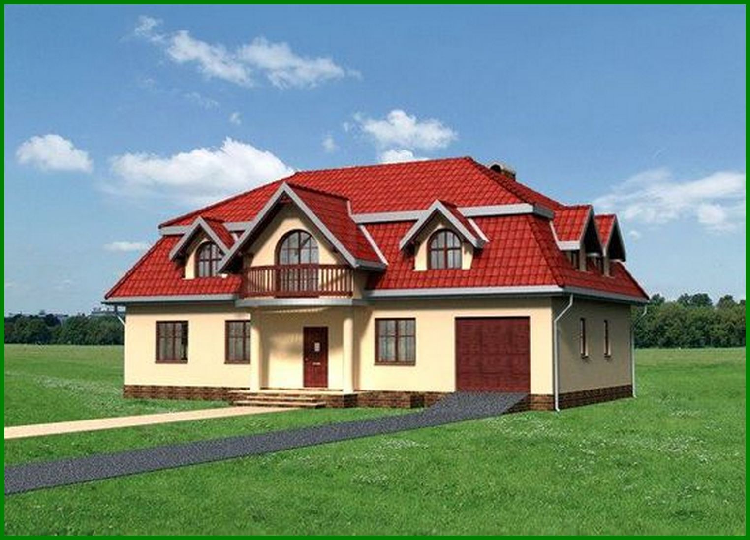 Galería de visualizaciones - Edificio elegante de dos plantas con seis habitaciones privadas