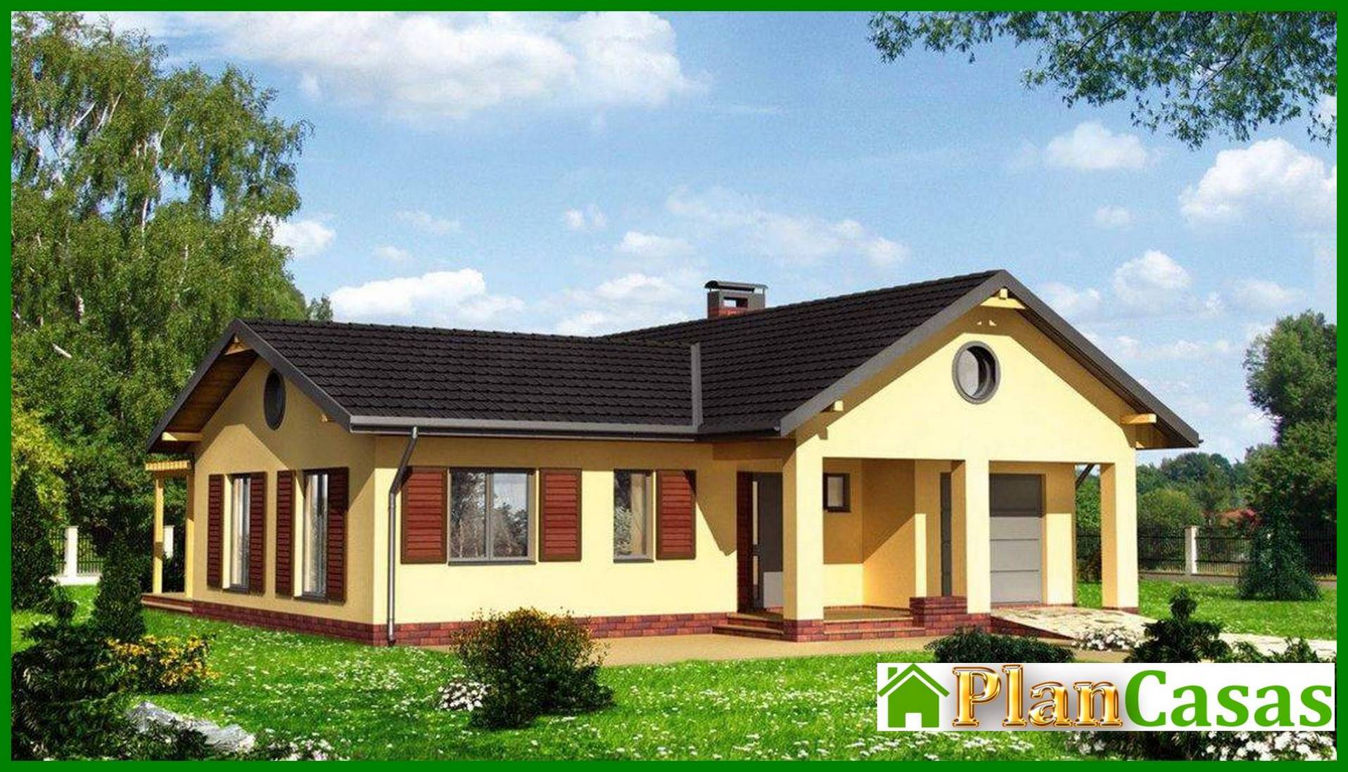 Mansion de una planta con gran zona habitable