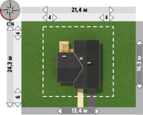 Galería de visualizaciones - Mansion de una planta con gran zona habitable