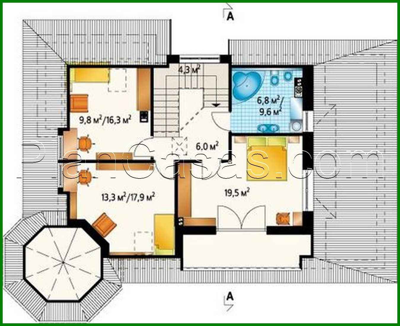 Galería de visualizaciones - Proyecto de una cabaña de campo con una pequeña terraza