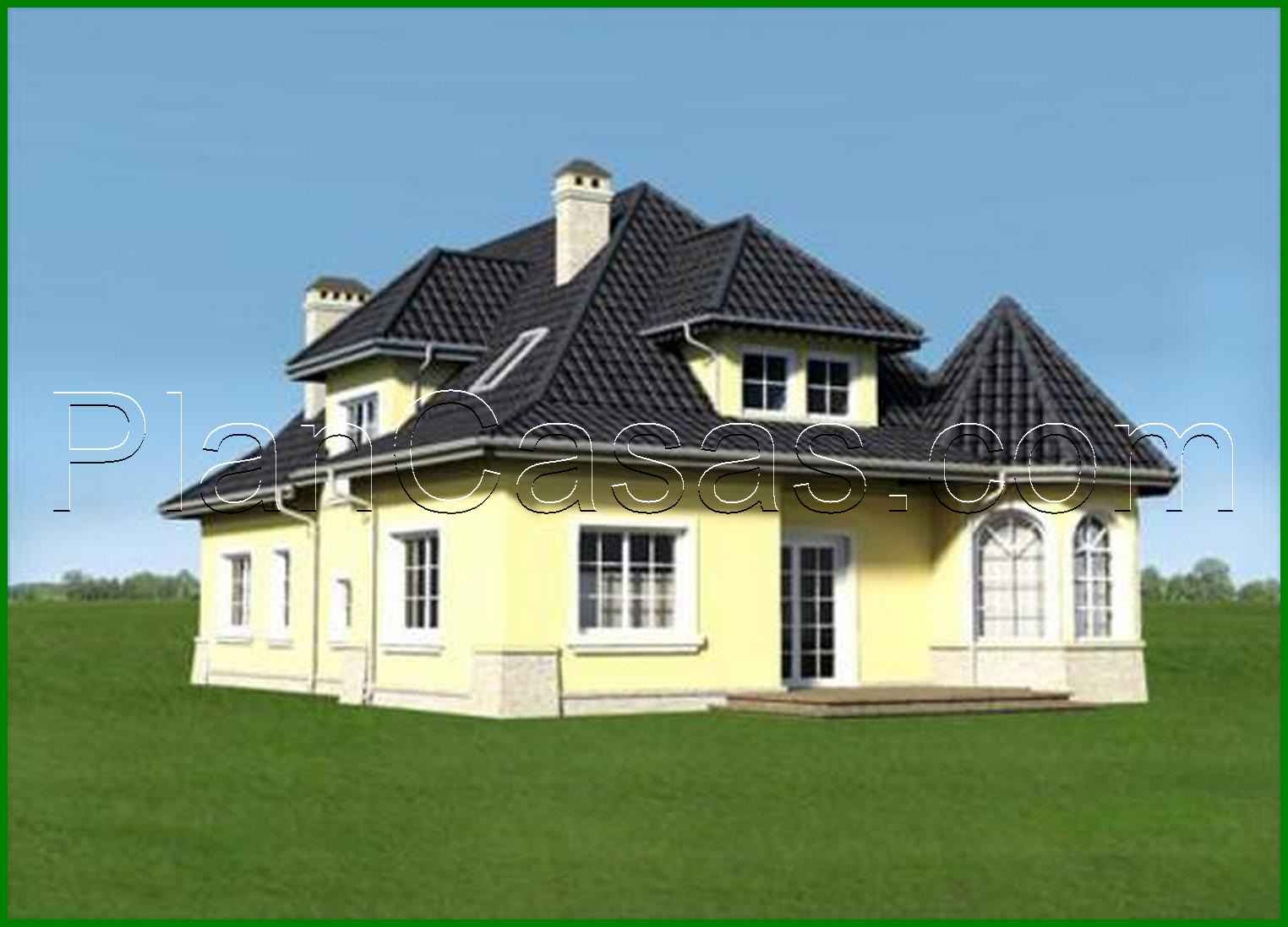 Galería de visualizaciones - Proyecto de una cabaña de campo con una pequeña terraza