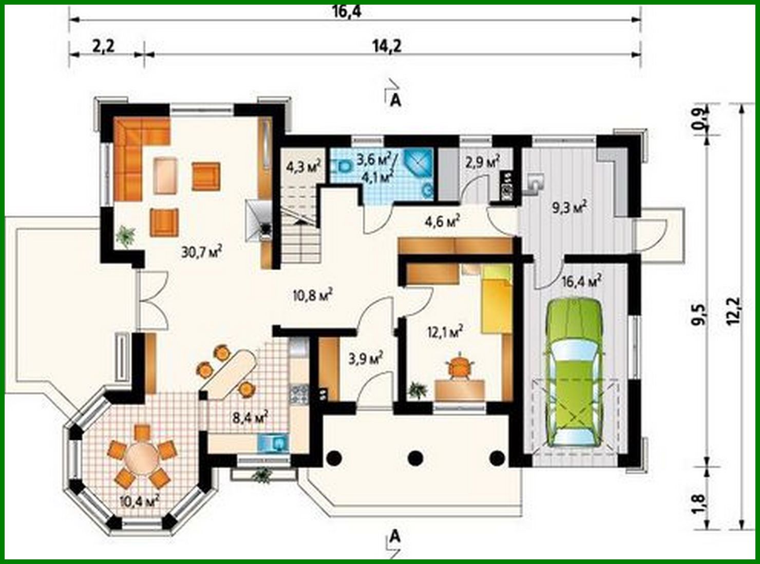 Galería de visualizaciones - Proyecto de una cabaña de campo con una pequeña terraza