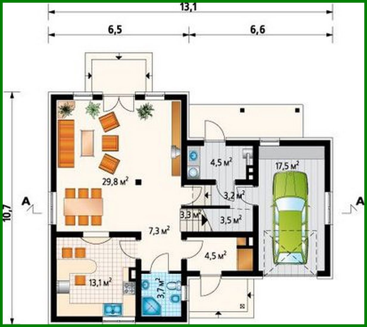 Galería de visualizaciones - Proyecto de una casa de campo original con un area de 180 m2