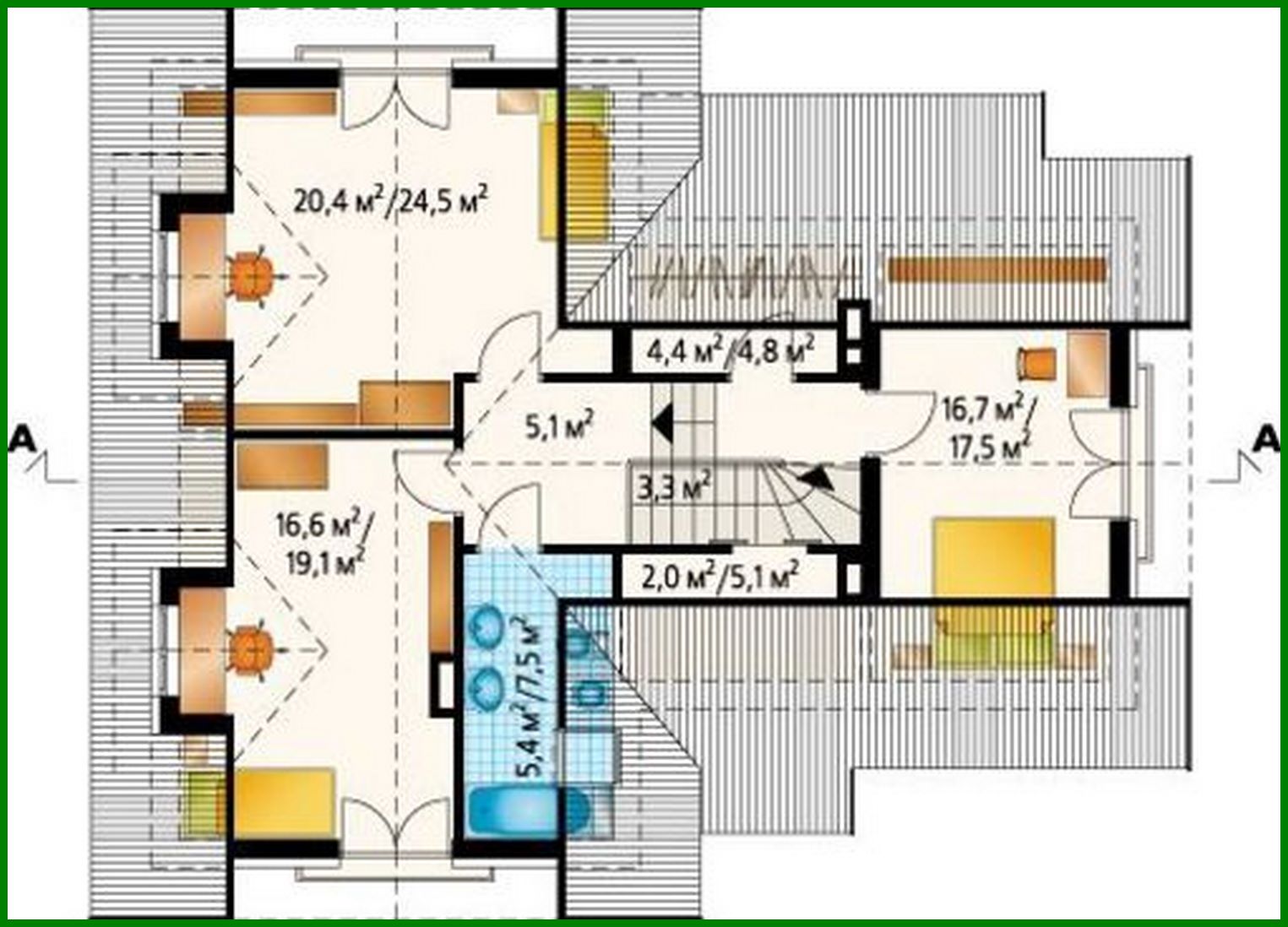 Galería de visualizaciones - Proyecto de una casa de campo original con un area de 180 m2