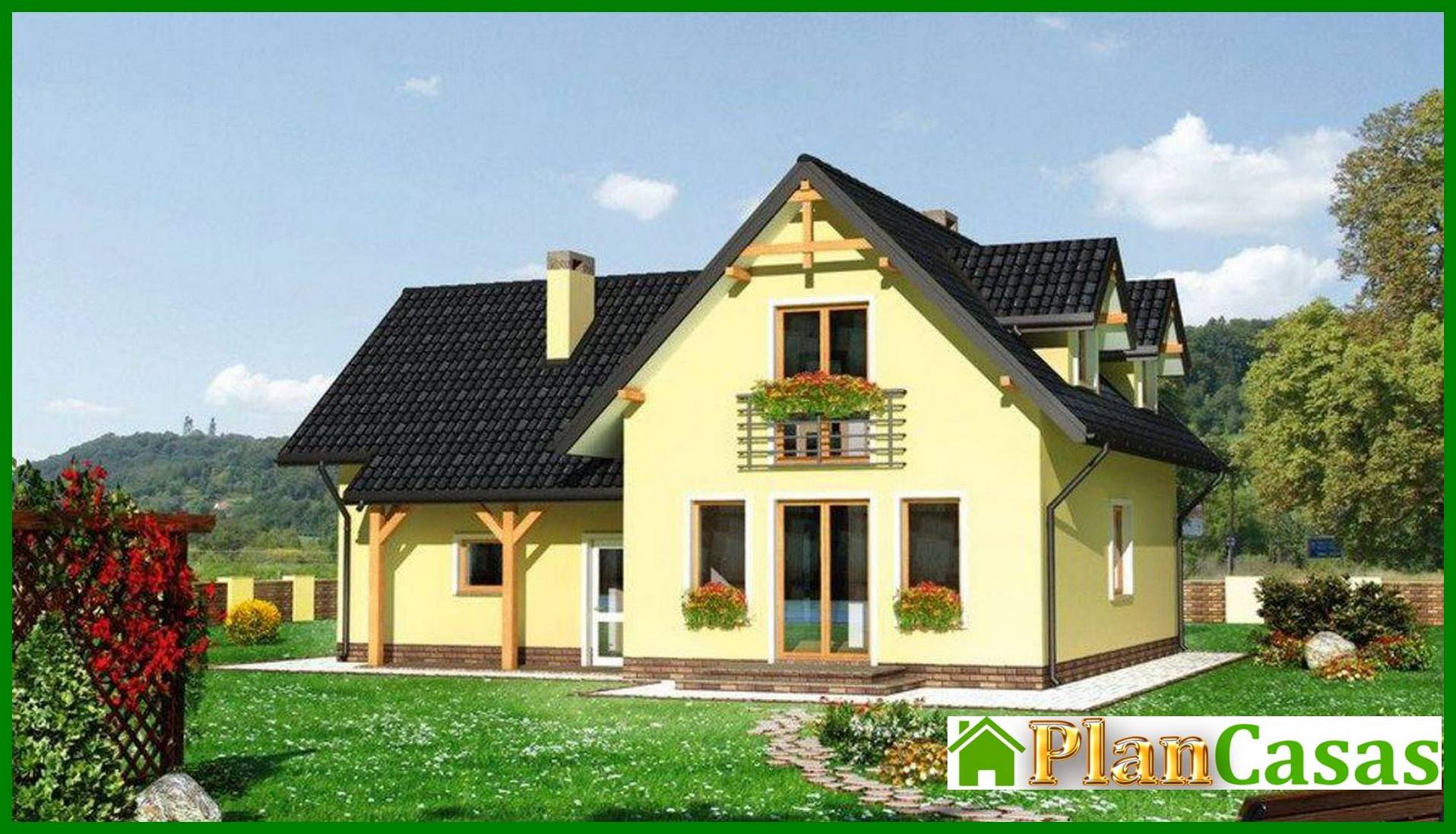 Galería de visualizaciones - Proyecto de una casa de campo original con un area de 180 m2