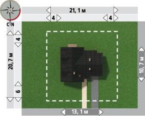 Galería de visualizaciones - Proyecto de una casa de campo original con un area de 180 m2