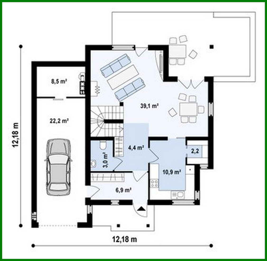 Galería de visualizaciones - Proyecto de la cabaña original con atico