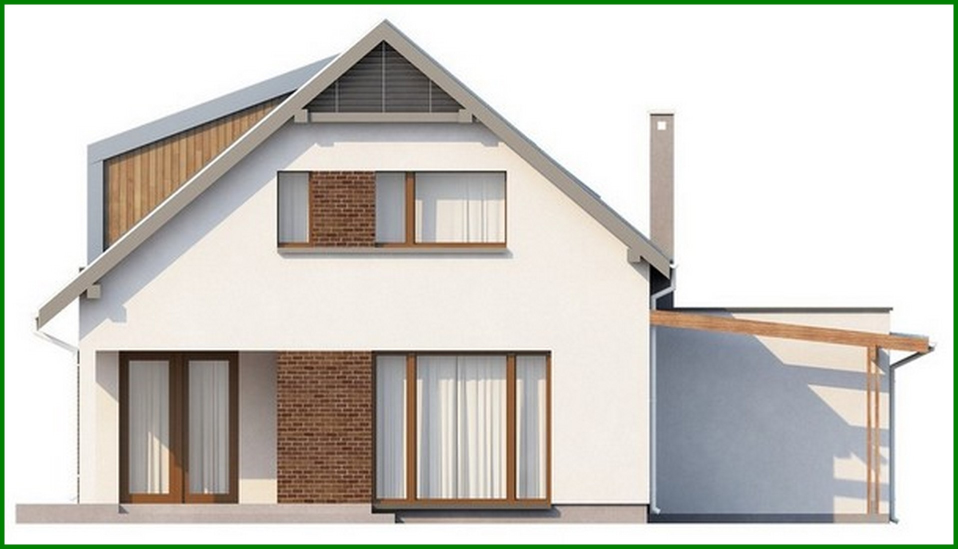 Galería de visualizaciones - Proyecto de la cabaña original con atico