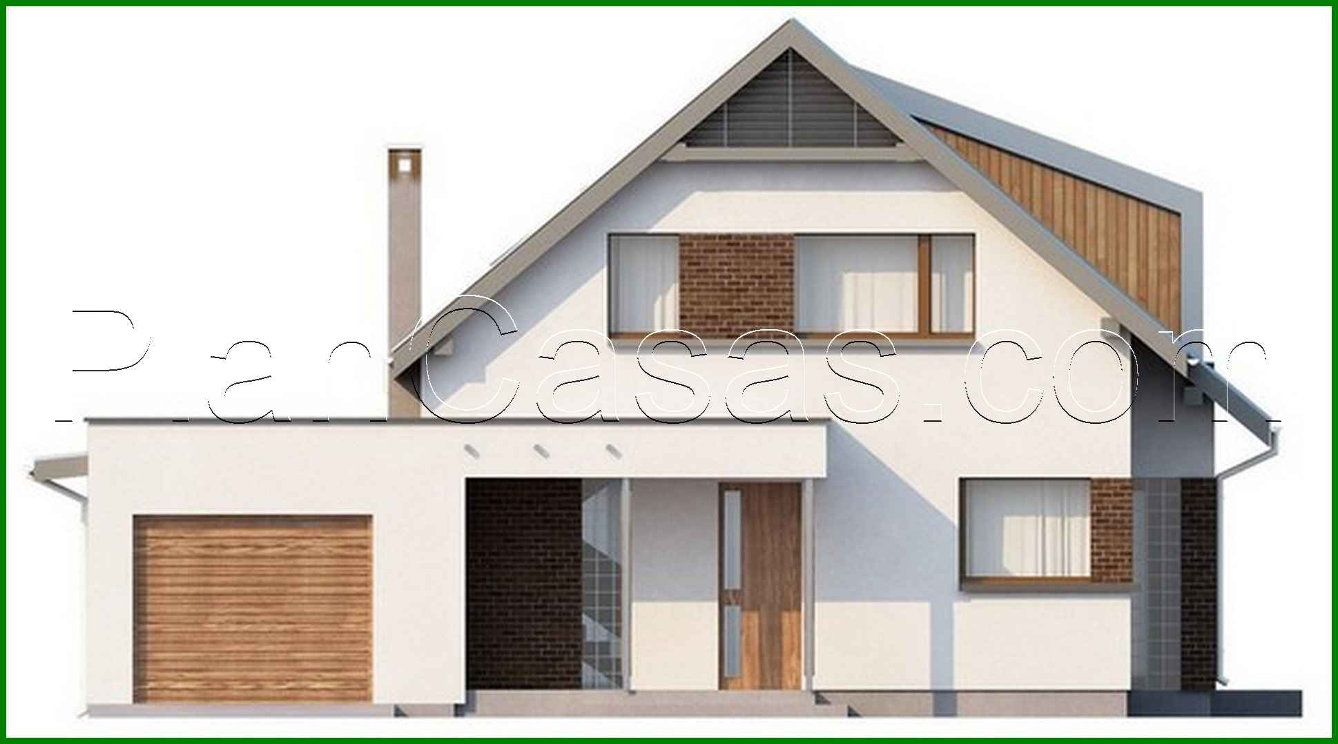 Galería de visualizaciones - Proyecto de la cabaña original con atico