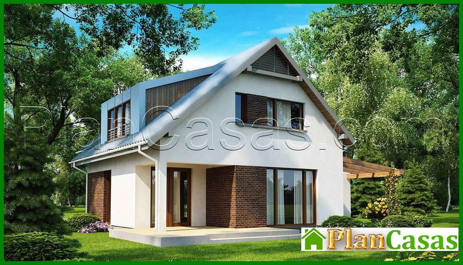 Galería de visualizaciones - Proyecto de la cabaña original con atico