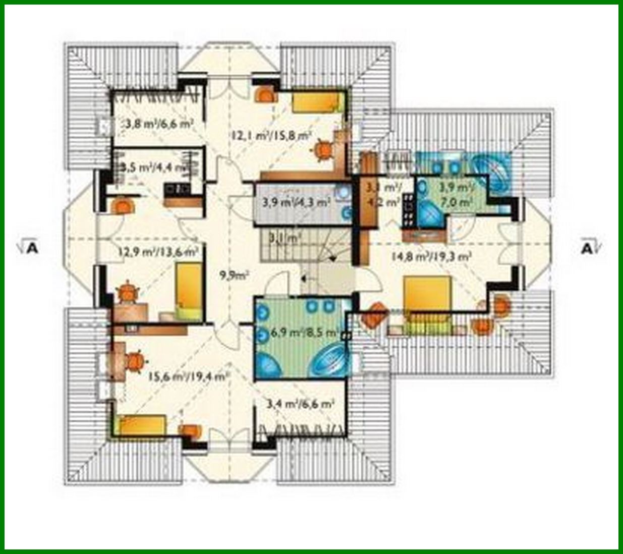 Galería de visualizaciones - Cabaña unica con atico y seis dormitorios