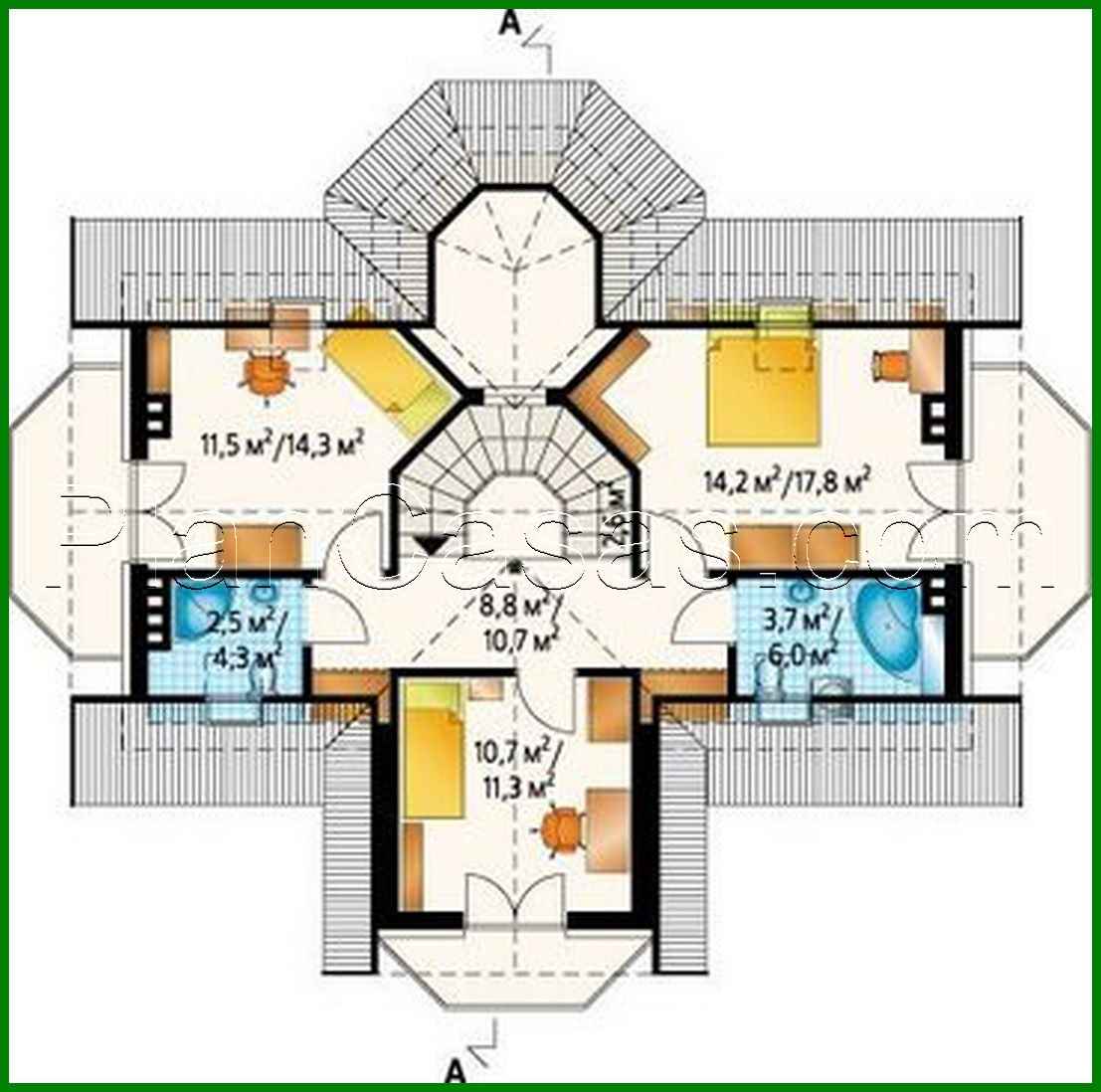 Galería de visualizaciones - Edificio moderno de dos plantas con un aspecto bonito
